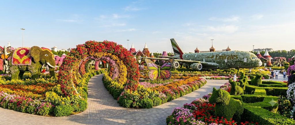 Dubai Miracle Garden: Season Dates, Tickets, and the Planning Mistake Half of Visitors Make 2 Colourful floral sculptures and topiary displays at Dubai Miracle Garden