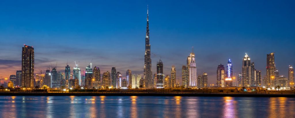 Dubai 5 Nights 6 Days Itinerary from India: The Day-by-Day Plan That Actually Works 1 Downtown Dubai skyline illuminated at twilight across the water
