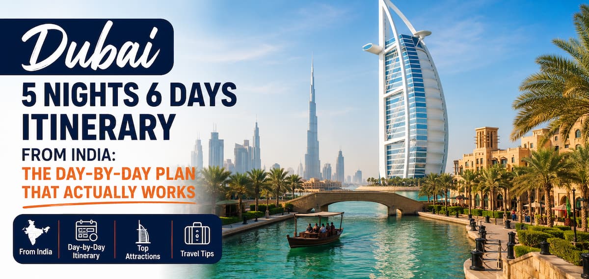 Dubai 5 Nights 6 Days Itinerary from India The Day-by-Day Plan That Actually Works