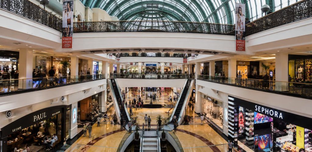 Best Area to Stay in Dubai for First-Time Indian Tourists 2 Interior of a shopping mall in Dubai similar to Mall of the Emirates