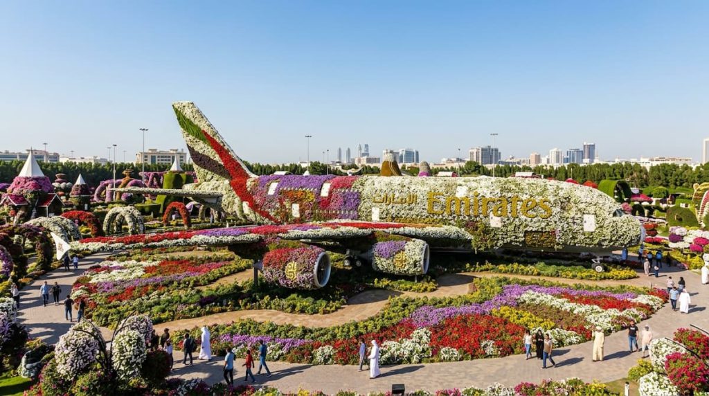 Dubai Miracle Garden: Season Dates, Tickets, and the Planning Mistake Half of Visitors Make 1 Life-size Emirates A380 aircraft covered entirely in flowers at Dubai Miracle Garden