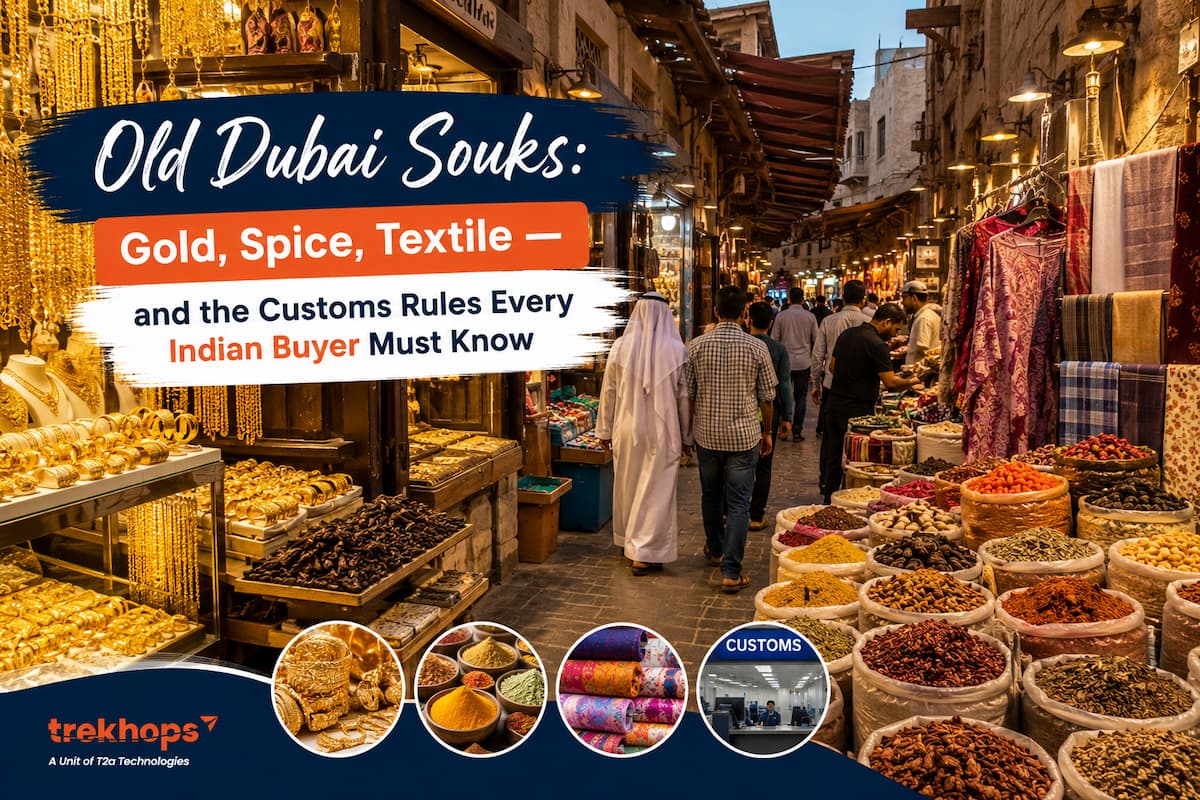 Old Dubai Souks Gold, Spice, Textile — and the Customs Rules Every Indian Buyer Must Know