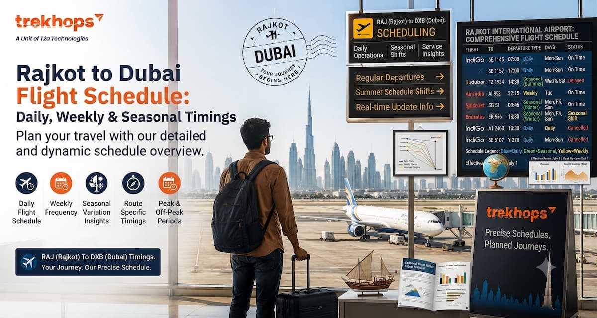 Rajkot to Dubai Flight Schedule Daily, Weekly and Seasonal Timings