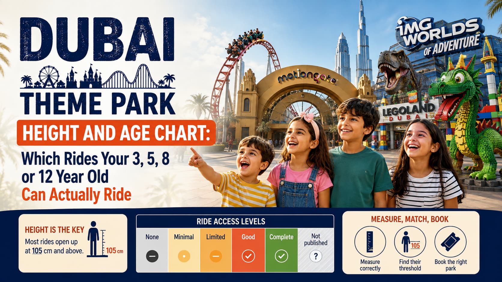 Dubai Theme Park Height and Age Chart