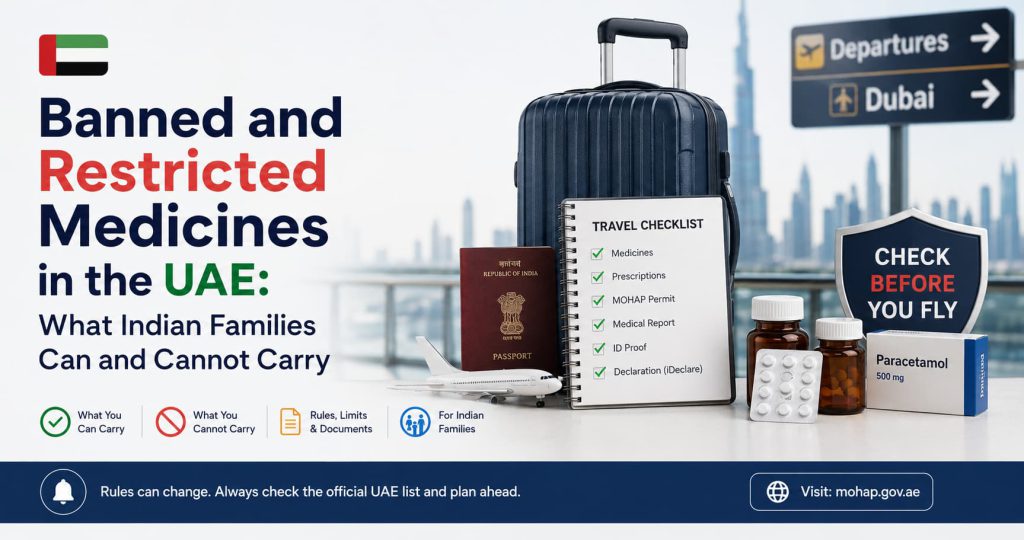 Banned and Restricted Medicines in the UAE: What Indian Families Can and Cannot Carry
